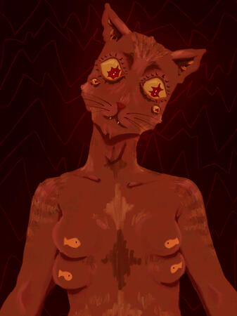 Shaded half body art Shaded half body art
